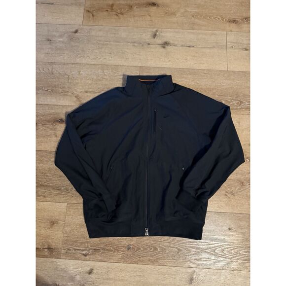 Nike Sportswear Mens Black Full Zip Mock Neck Jacket Size Large - Picture 1 of 3